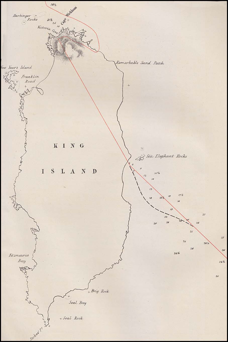 King Island map